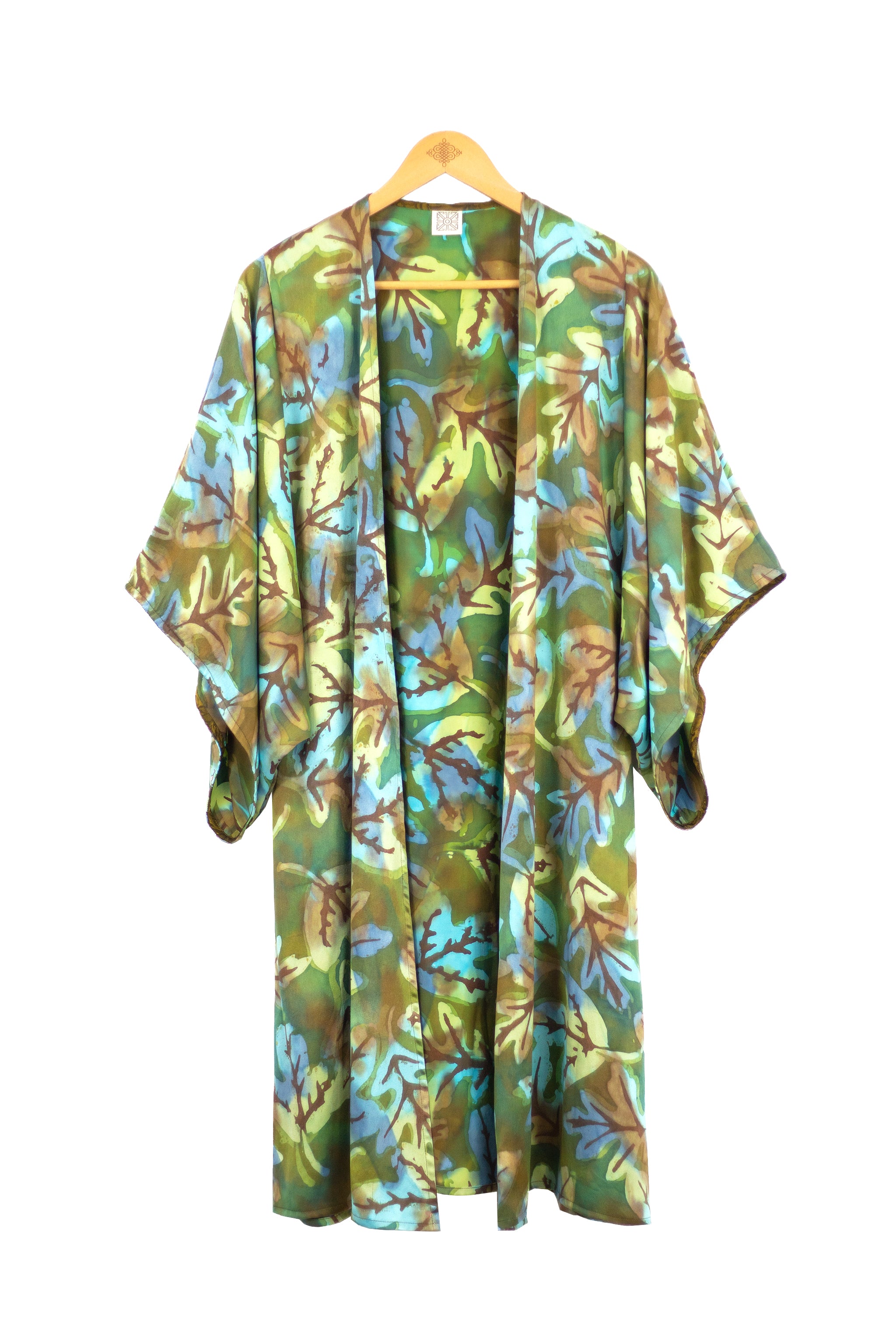 Hand Painted Silk Kimono (Mid Length) - Fallen Shallow