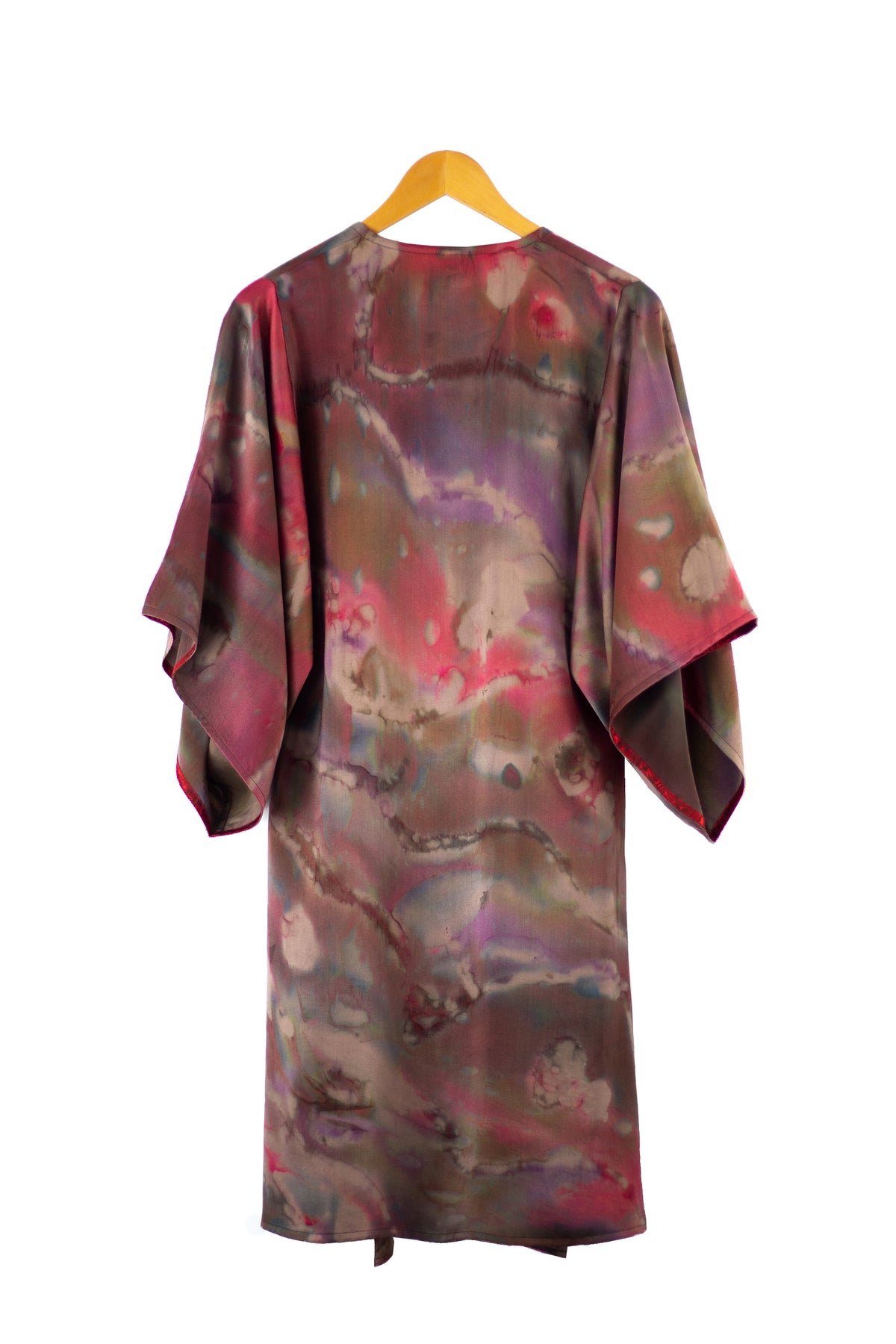 Hand Painted Silk Kimono (Mid Length) - Confucius Earth
