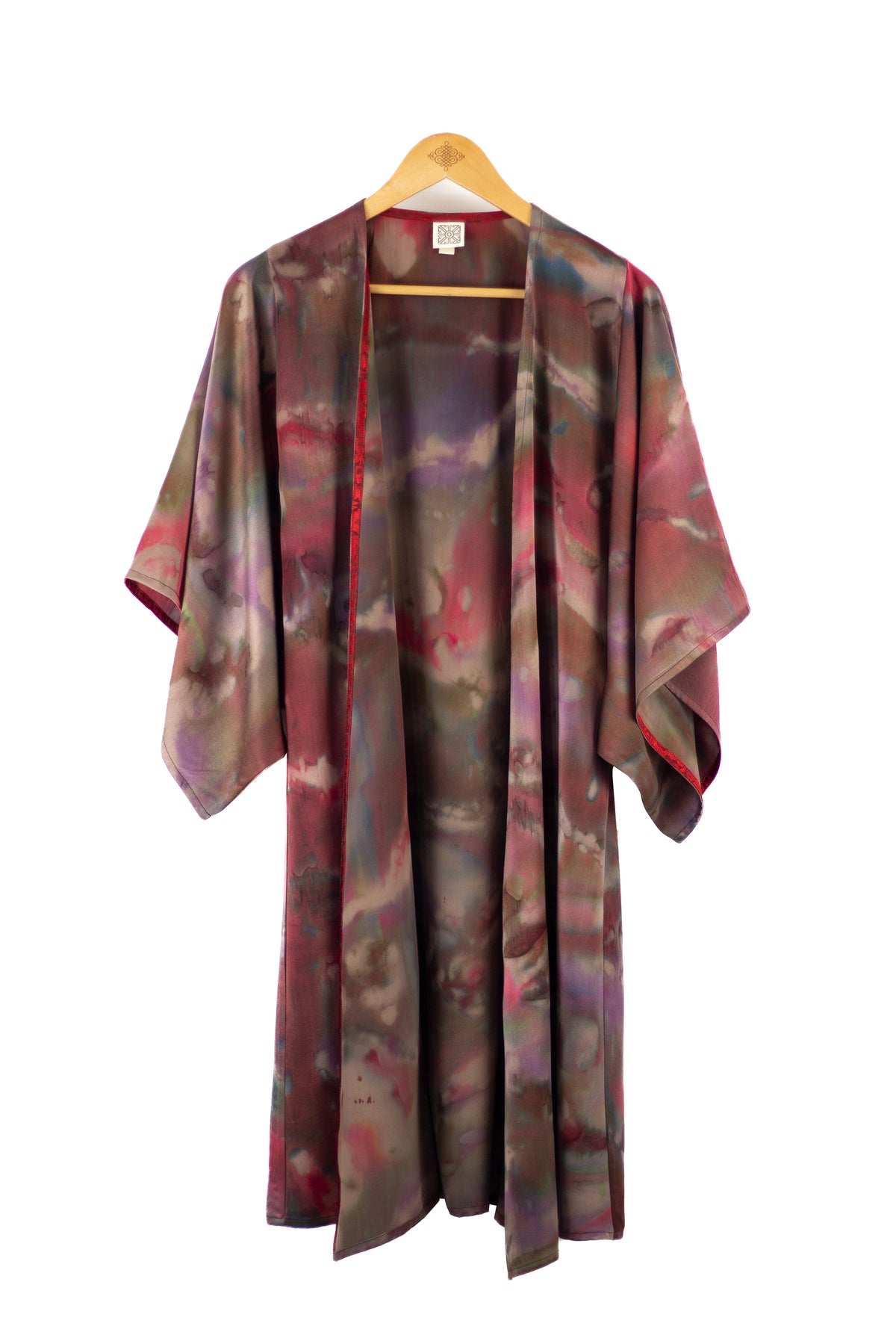 Hand Painted Silk Kimono (Mid Length) - Confucius Earth