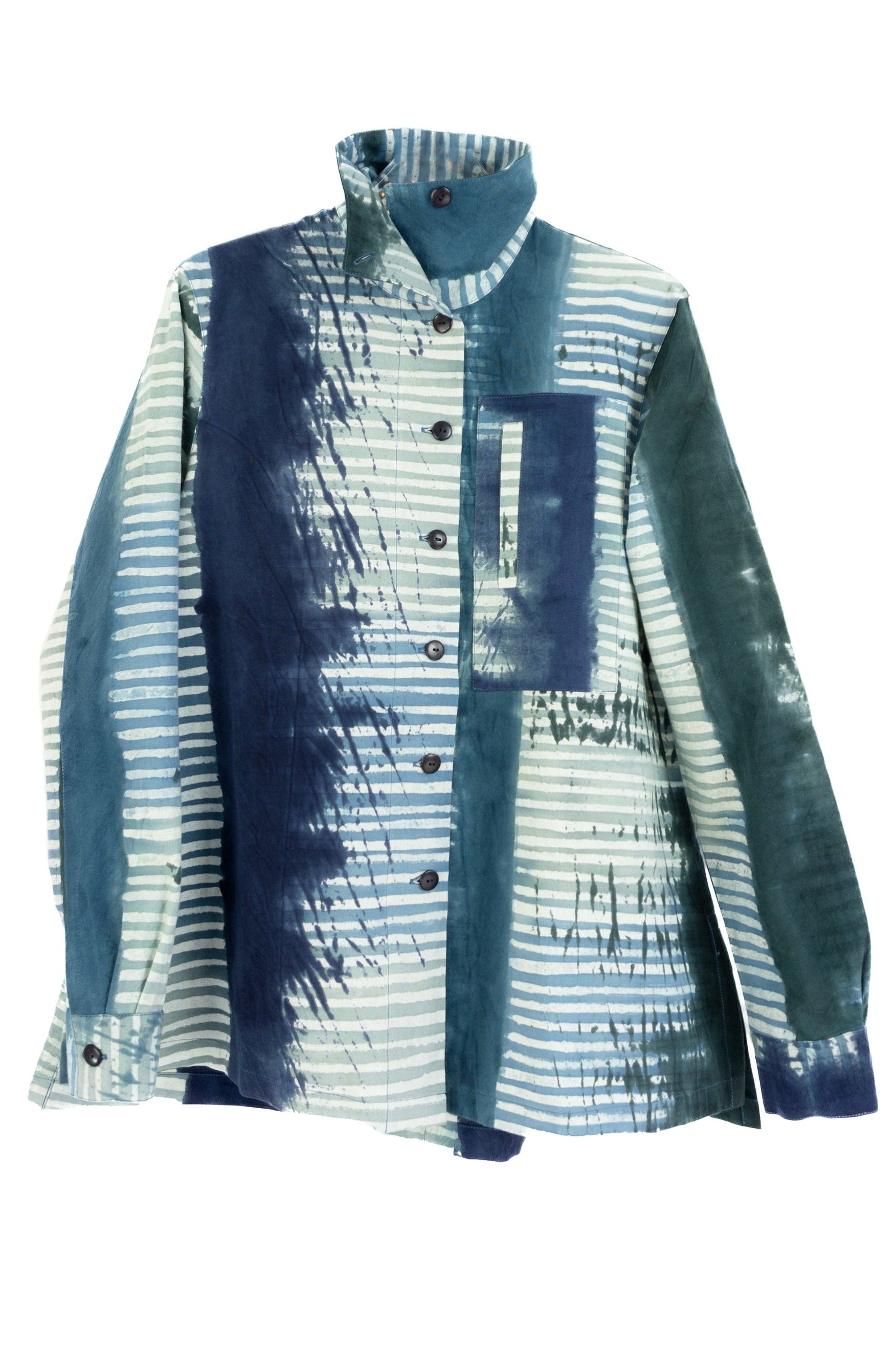 Hi-Collar Shirt (Short) - Vibras