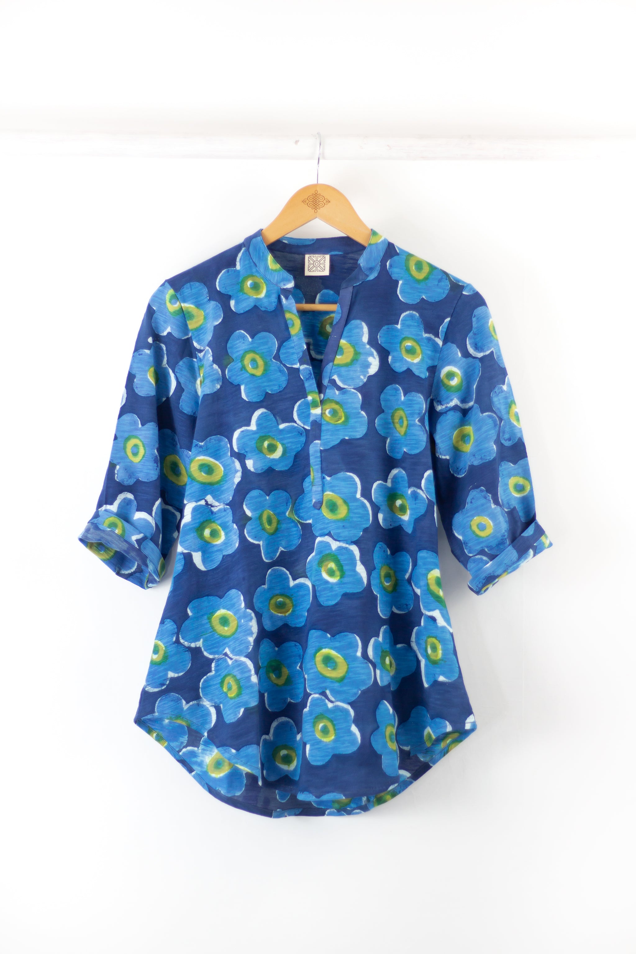 Deep V Tunic 1048 - Lantana Blues