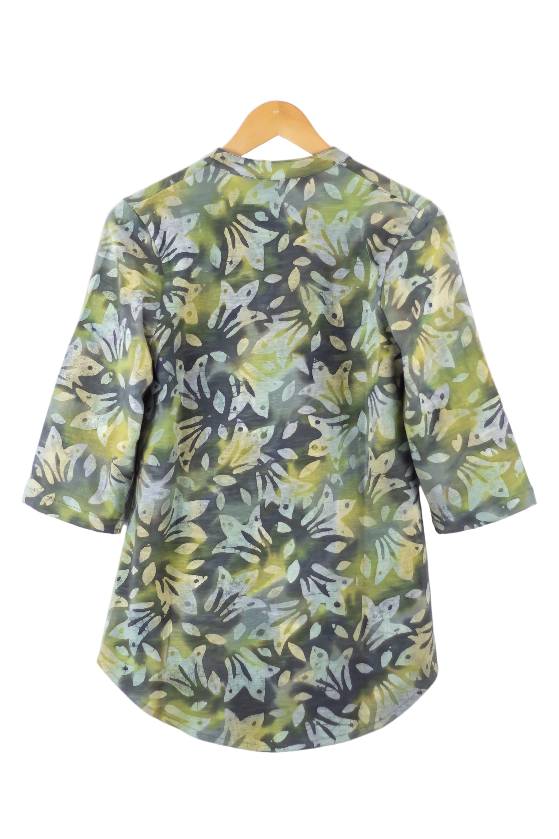 Deep V Tunic - Tulis Motif