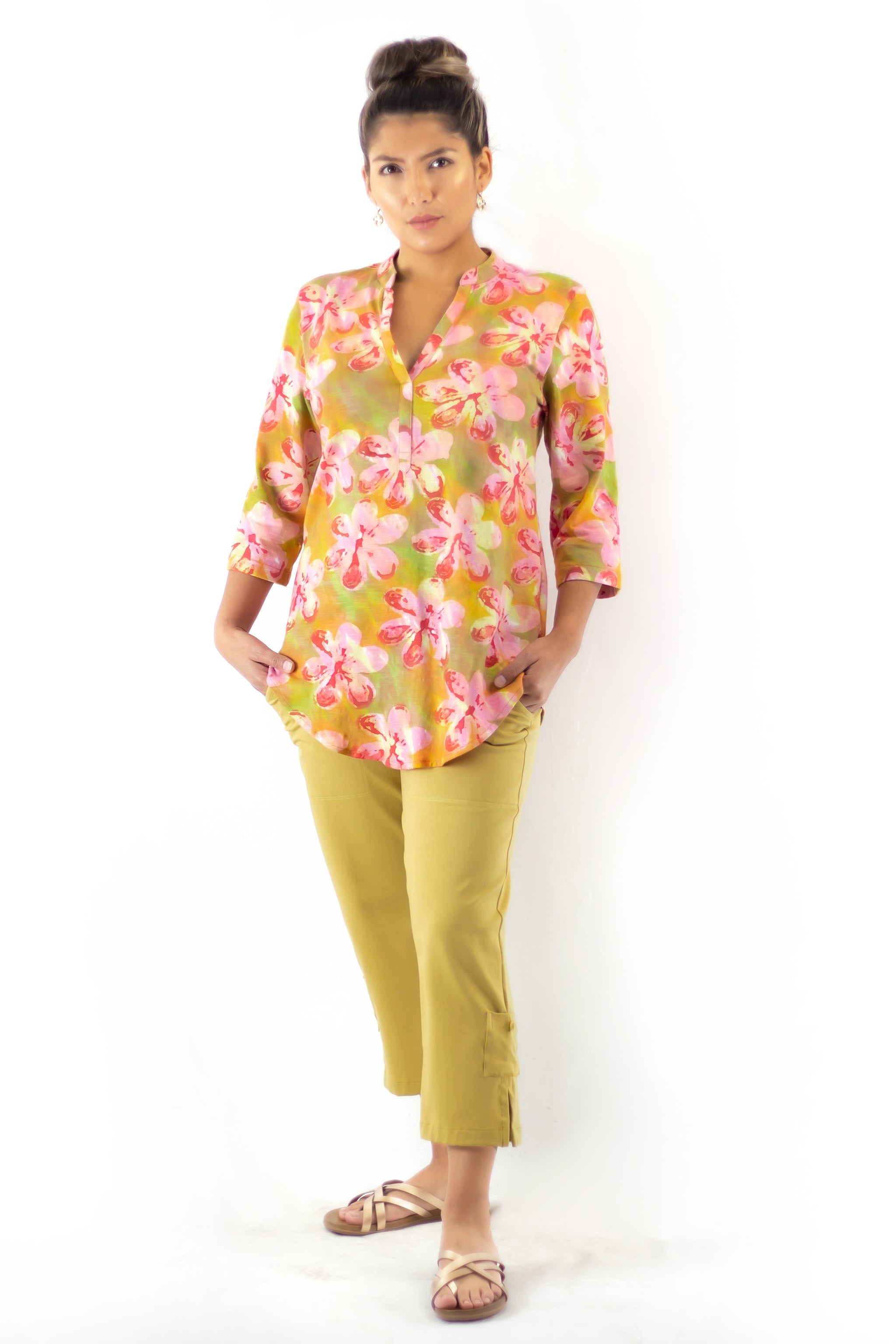 Deep V Tunic - Zinnie