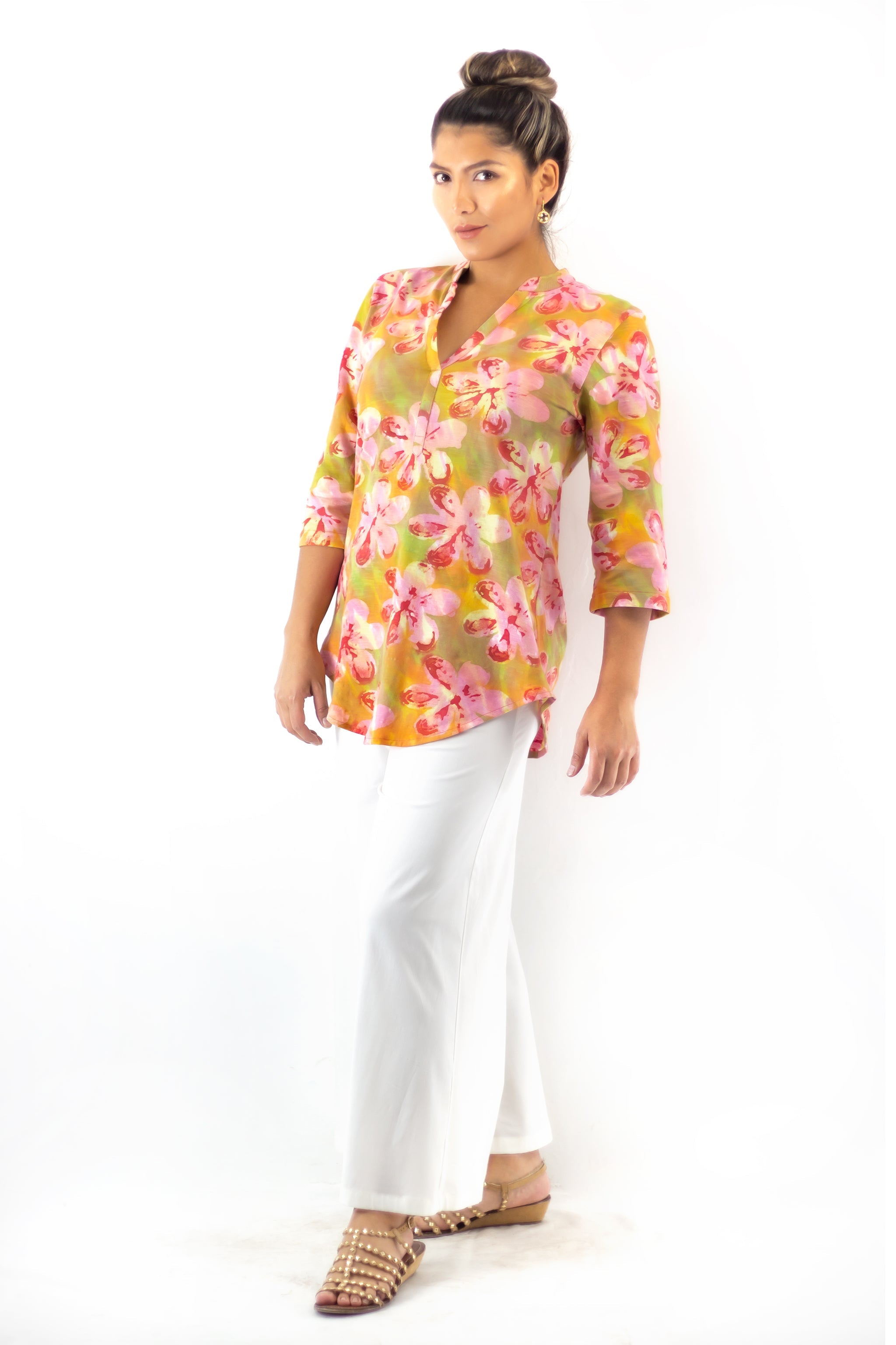 Deep V Tunic - Zinnie