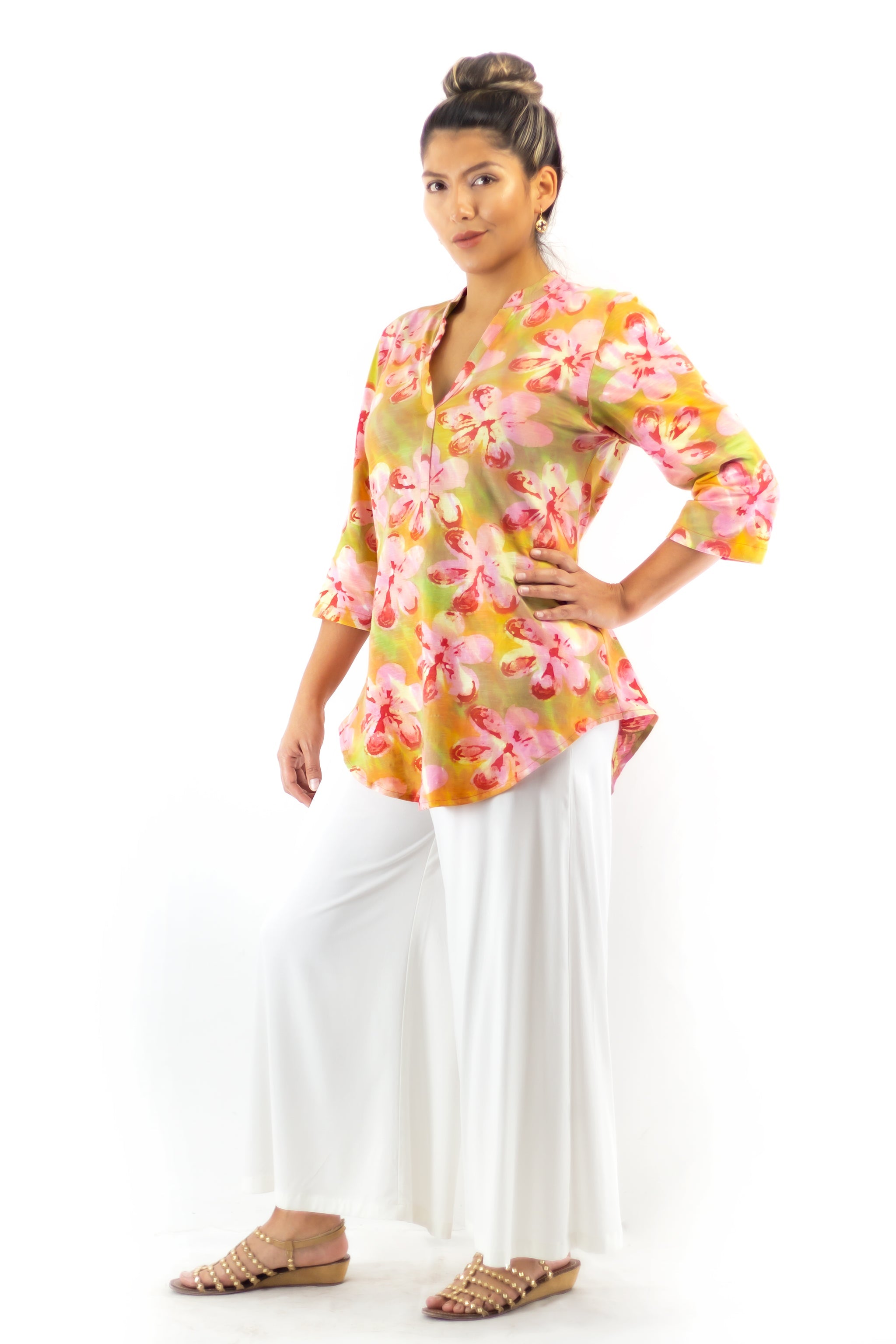 Deep V Tunic - Zinnie
