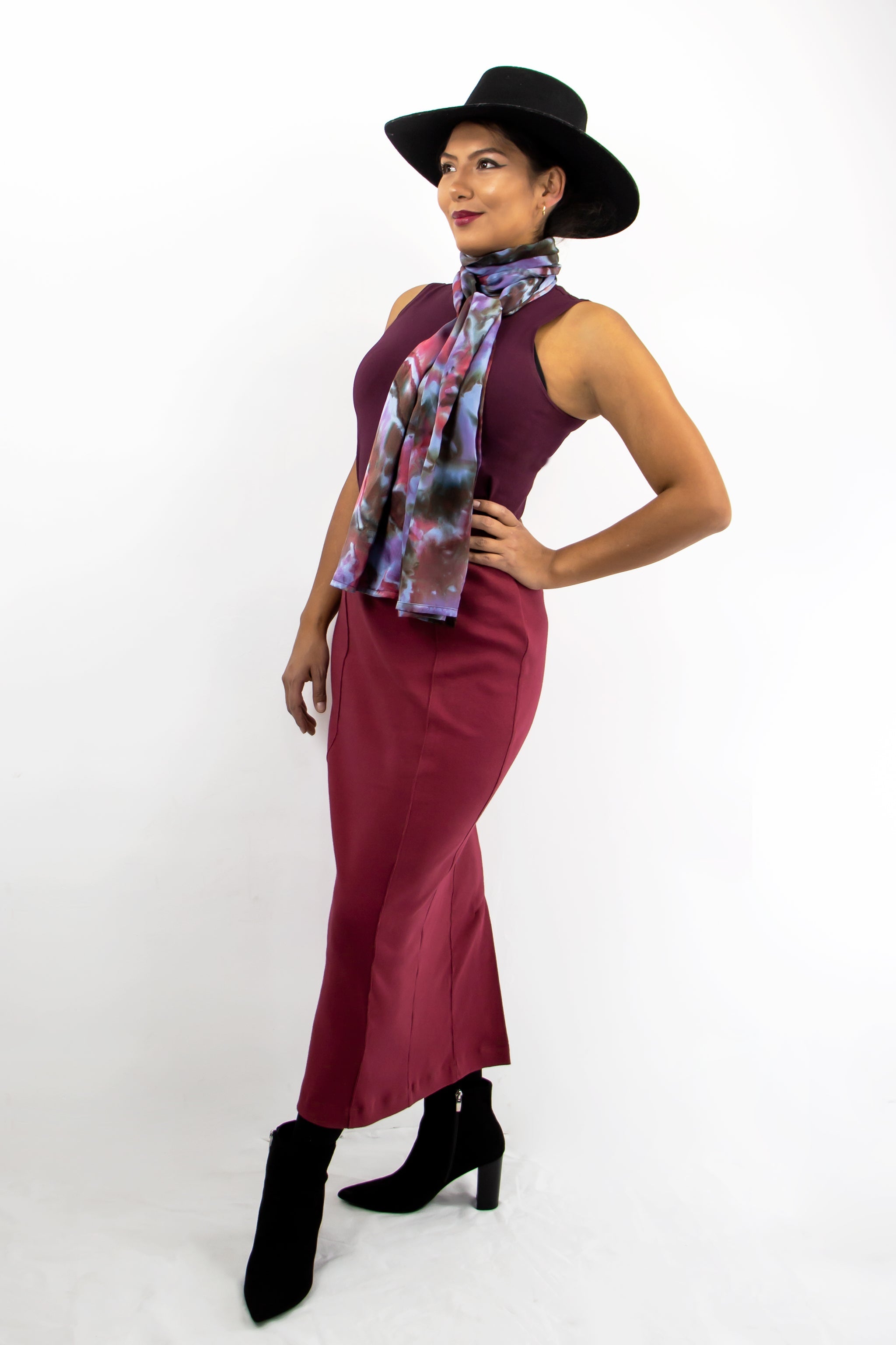 Pencil Skirt - Crimson