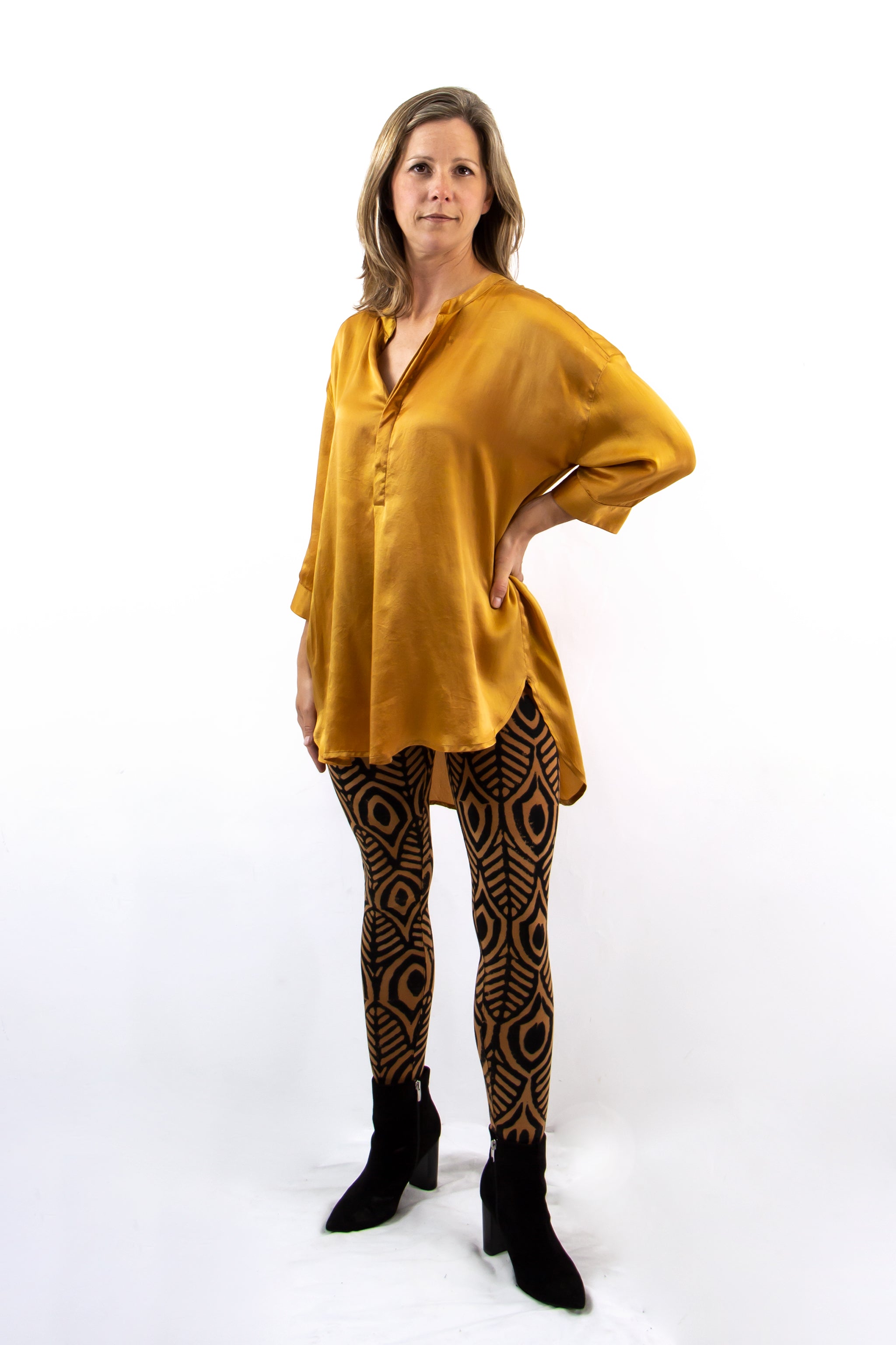 Soie Silk Blouse - Gold