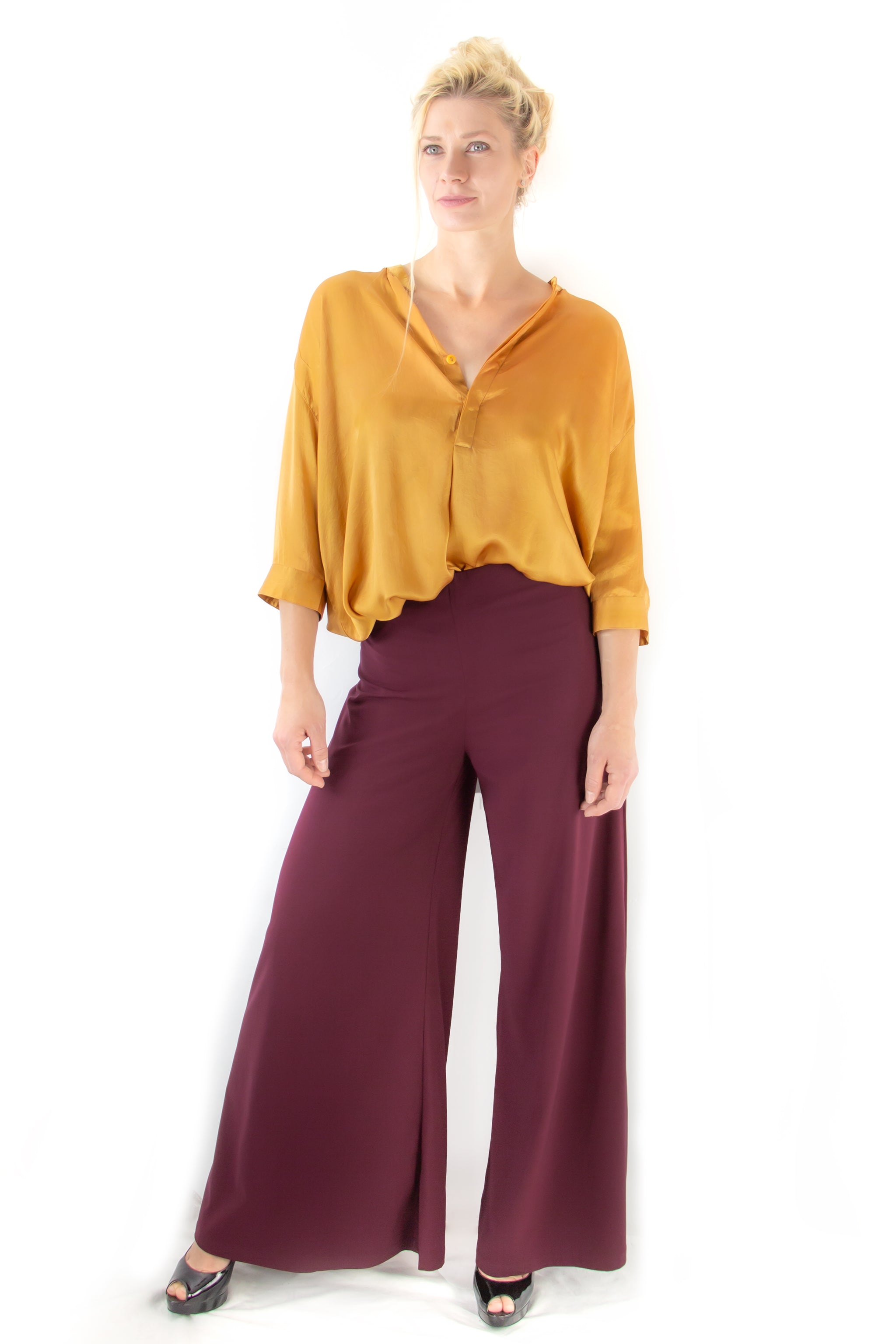 Palazzo Pants - Aubergine