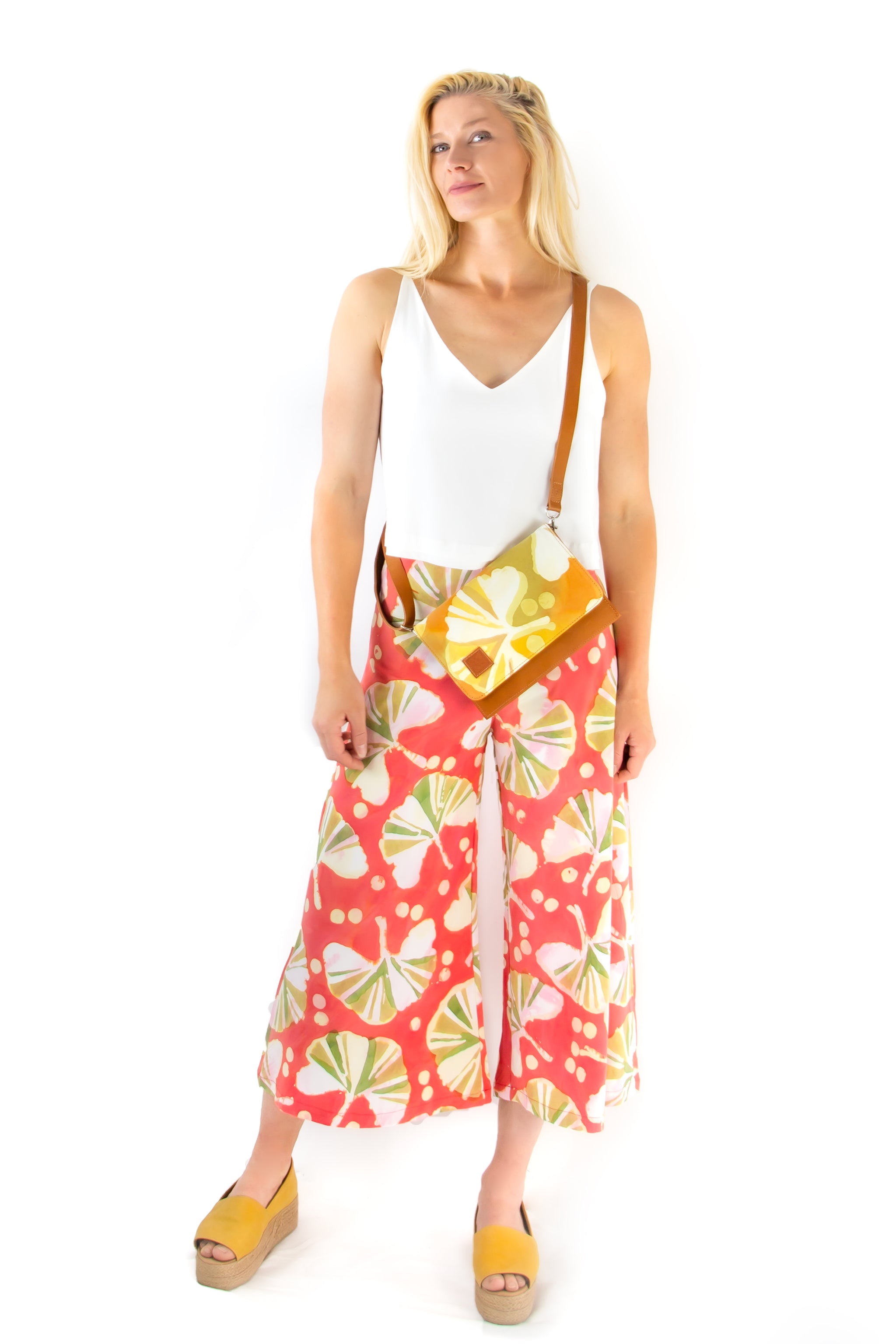 Clutch Purse - Cross Body - Ginkgo Golden