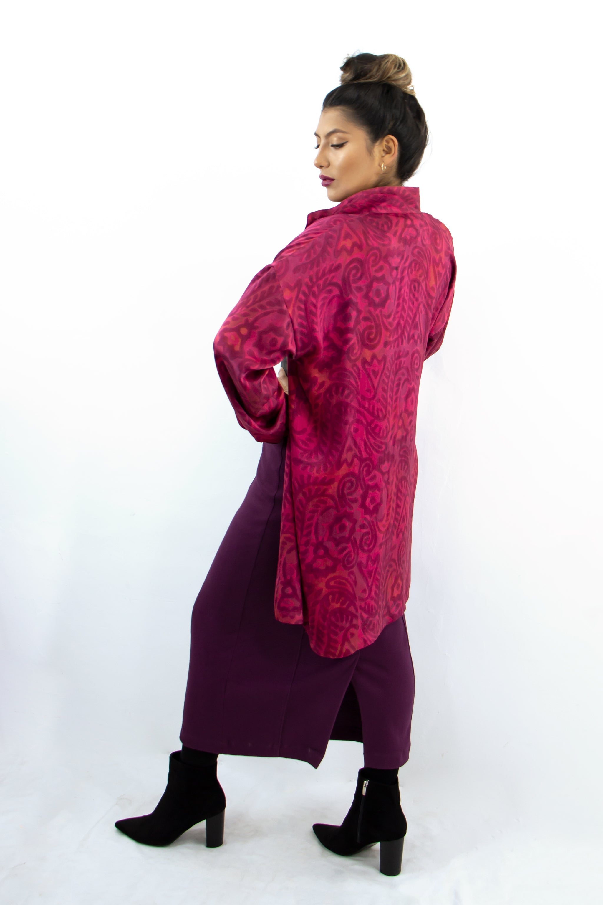Pencil Skirt - Deep Plum