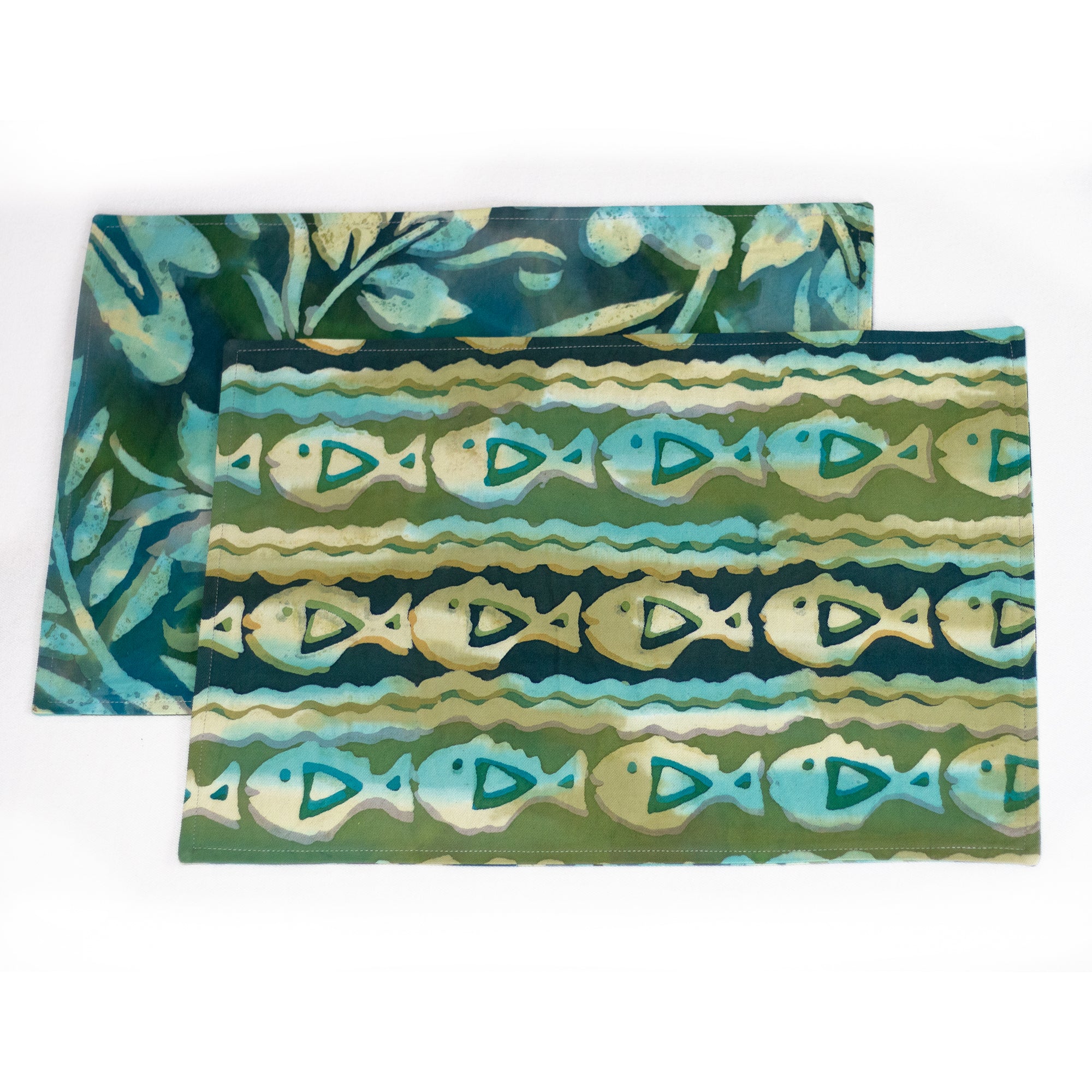 Hand Painted Placemats, Napkins, and Table Runners - LilyPond/PiranhasParade