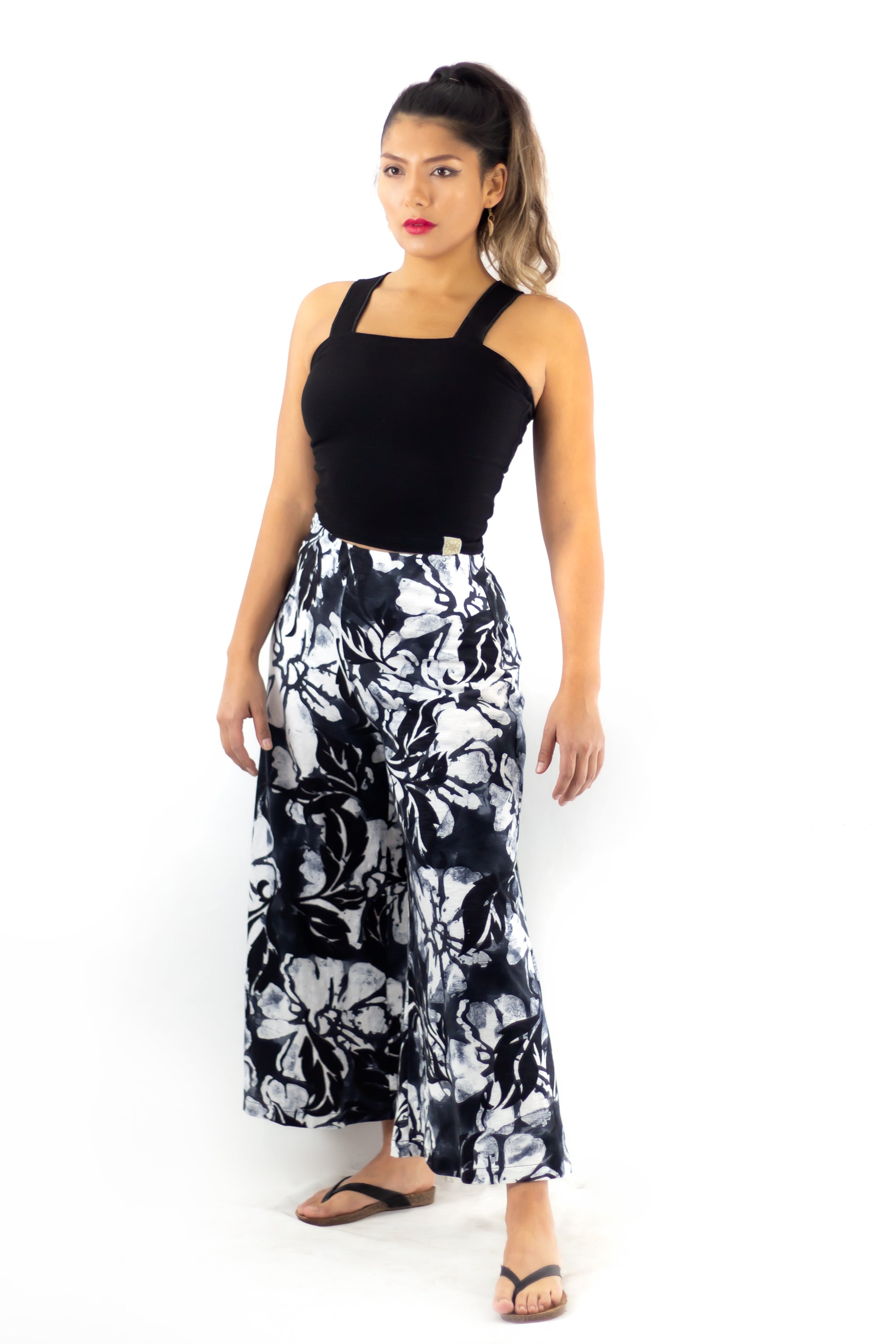 Palazzo Crop Pants - Hula Nights