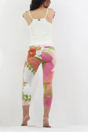 Hand Painted Leggings or Crops - Rainforest Posey