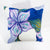 Hand Painted Accent Pillow Cover - Magnolia Blue