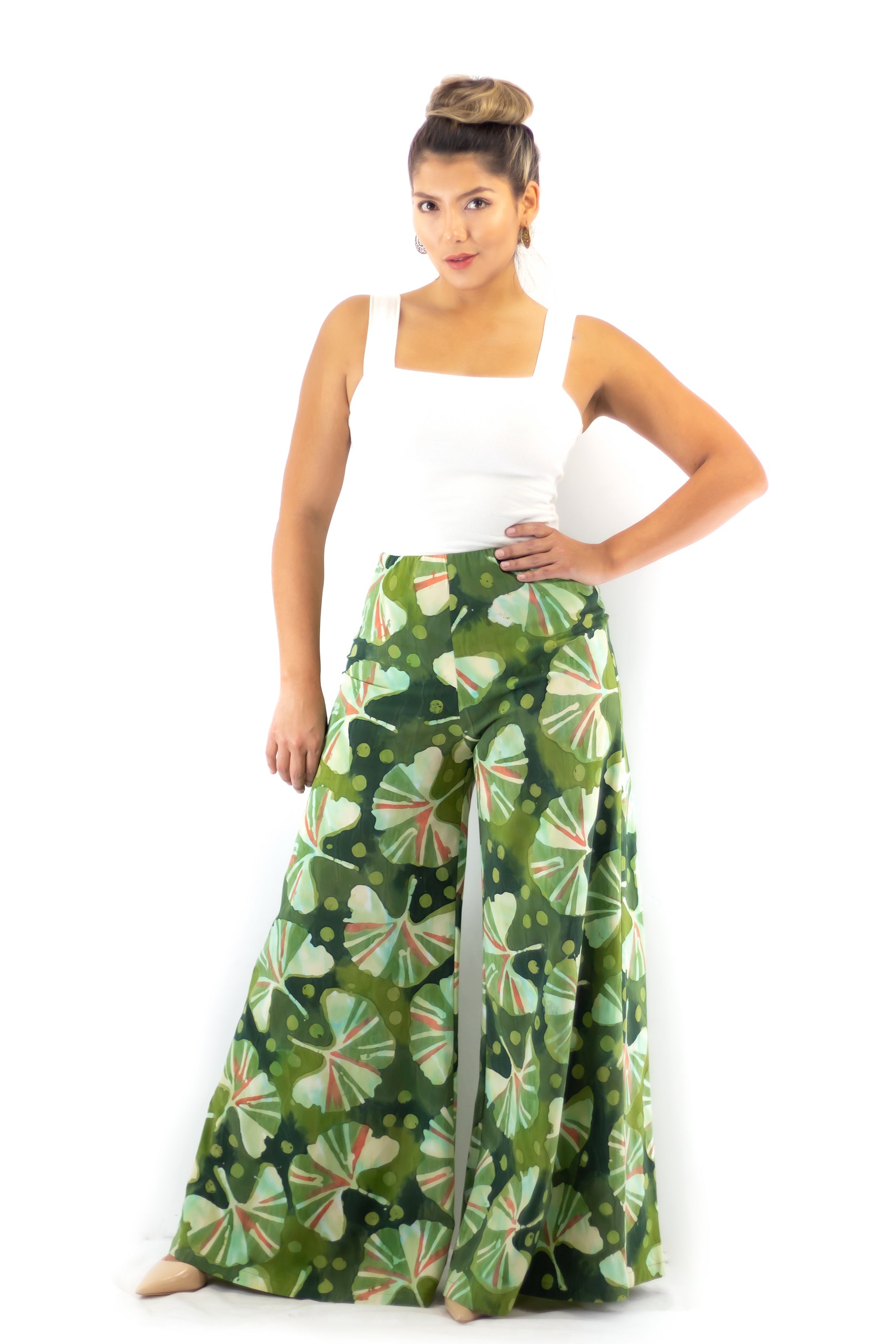 Palazzo Pants - Ginkgo - Garden - Long & Ankle