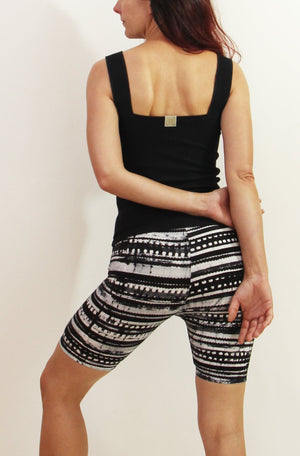 Hand Painted Shorti Crops - Night and Rise Stripe