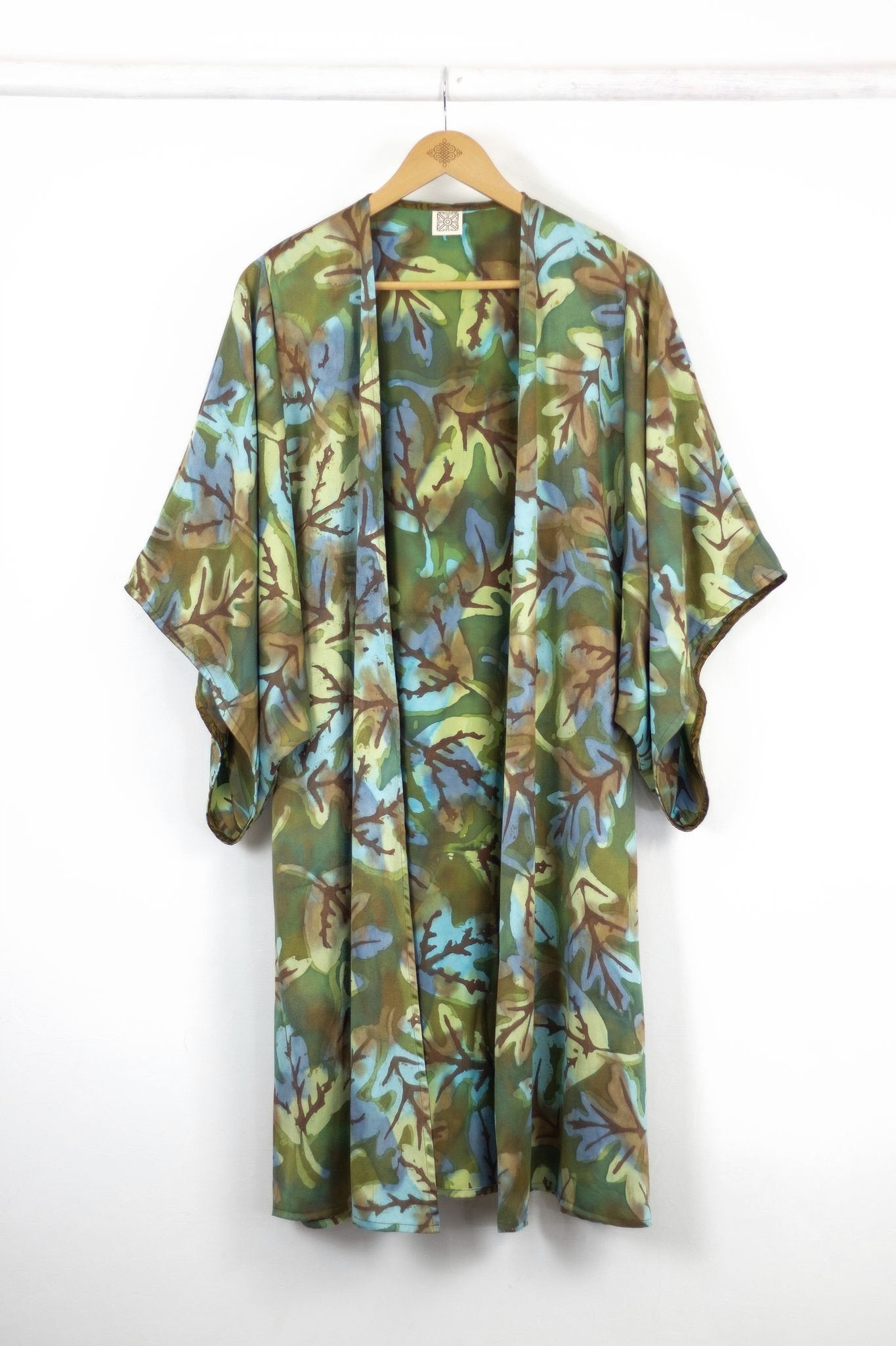 Hand Painted Silk Kimono (Mid Length) - Fallen Shallow