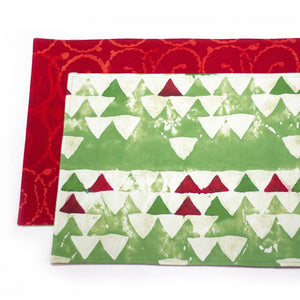 Hand Painted Placemats, Table Runners or Napkin Sets - Santa’s Secret Path