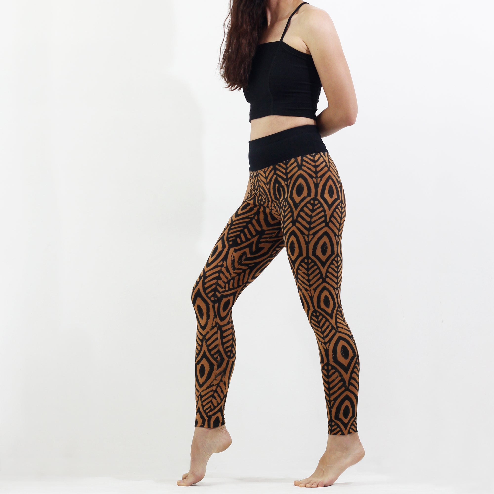 Hand Painted Leggings - Pharaoh’s Feathers
