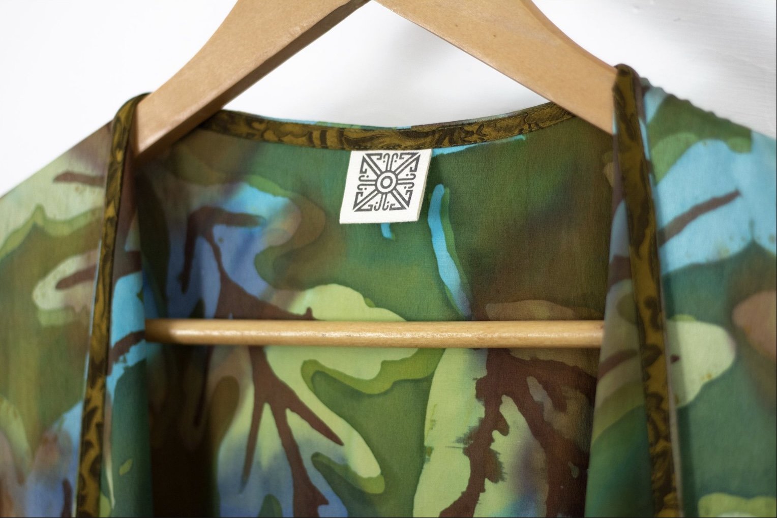 Hand Painted Silk Kimono (Mid Length) - Fallen Shallow