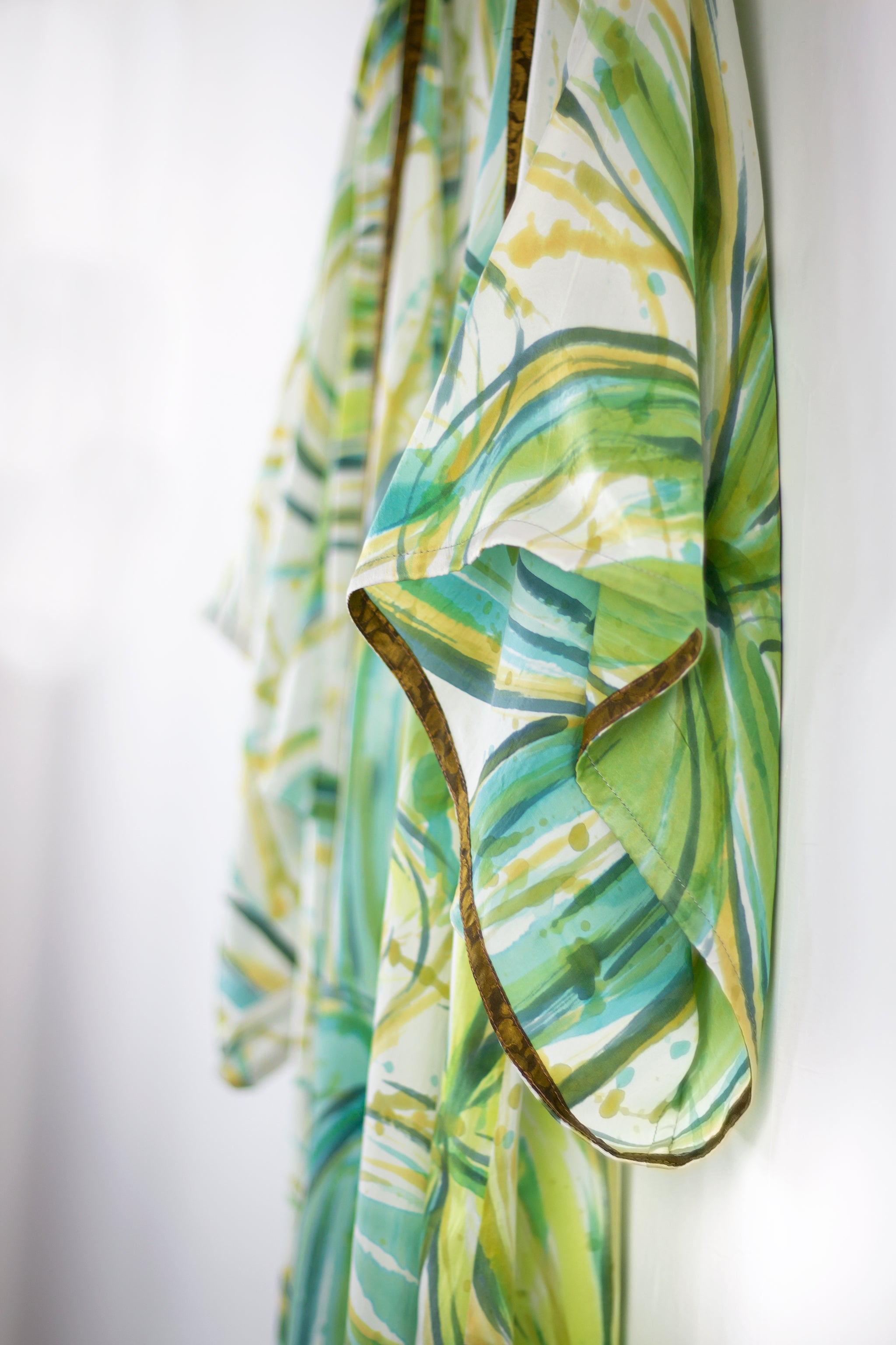 Hand Painted Silk Kimono - Flower Power