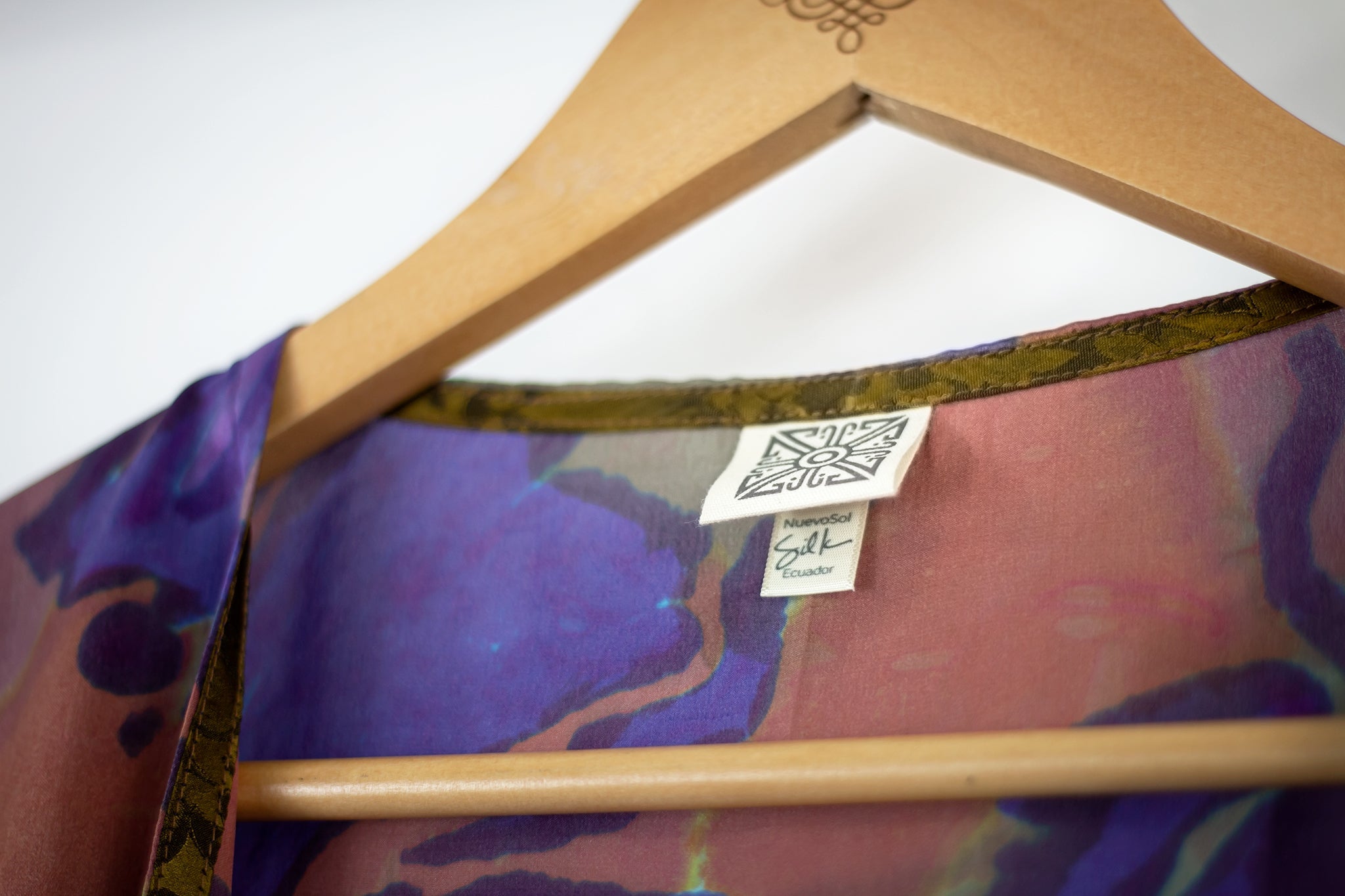 Hand Painted Silk Kimono (Mid Length) - Petuni Royal