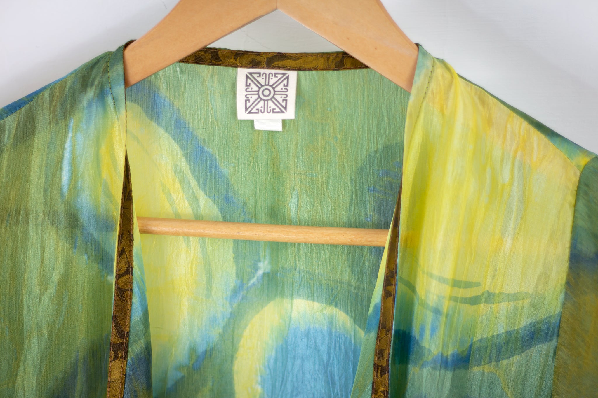 Hand Painted Short Silk Kimono 6669S - Olio