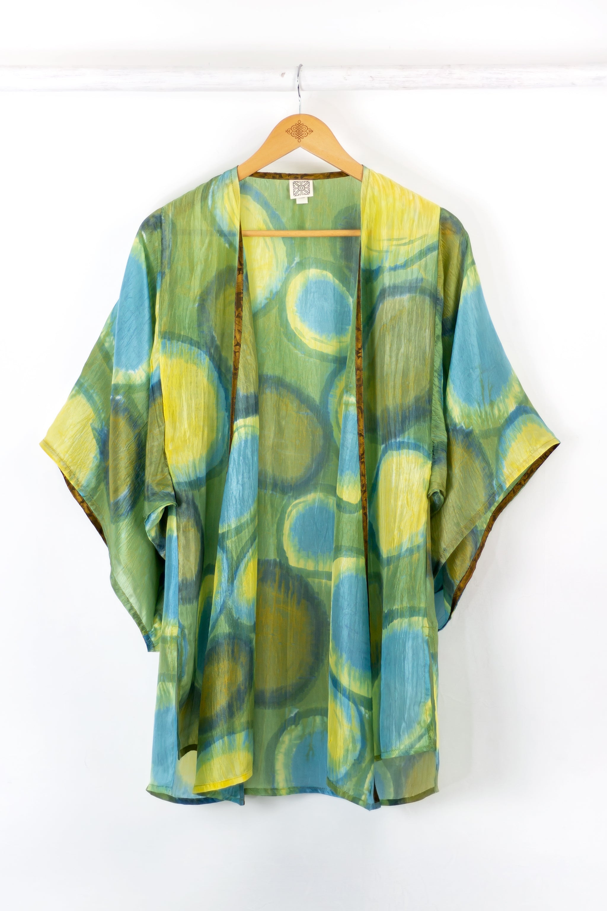 Hand Painted Short Silk Kimono 6669S - Olio