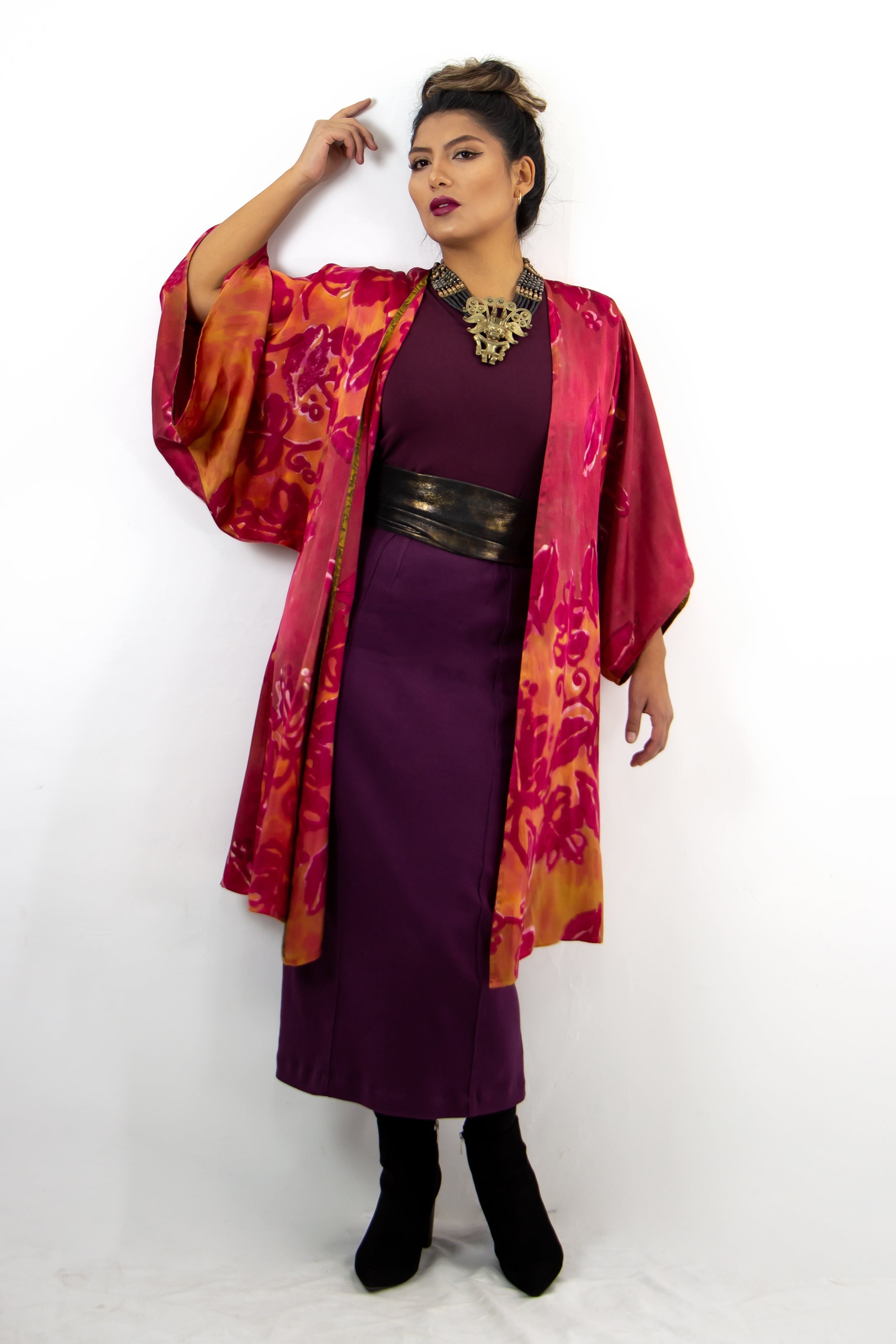 Hand Painted Silk Kimono - VinO