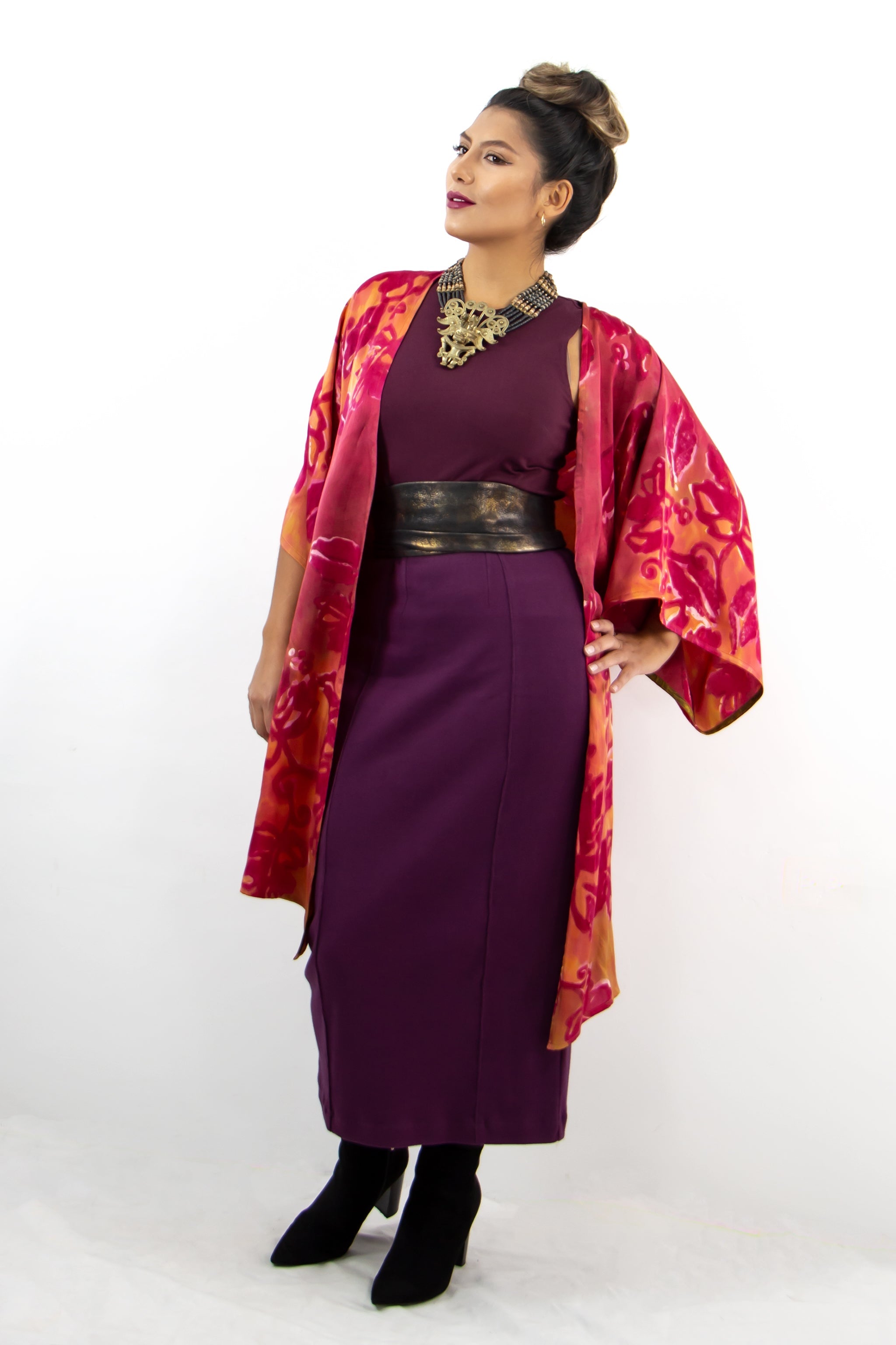 Pencil Skirt - Deep Plum
