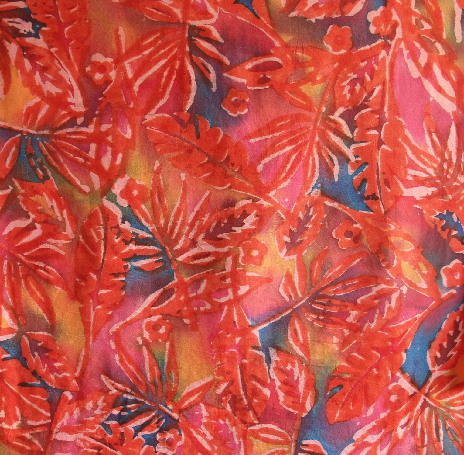 Hand Painted Accent Pillow Cover - Fire Palm
