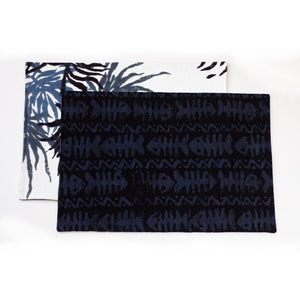 Hand Painted Placemats, Napkins, and Table Runners - Sea Fern/Hungry Fish