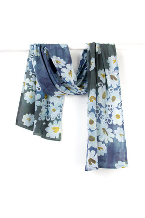 Hand Painted Silk Scarf - Afloat