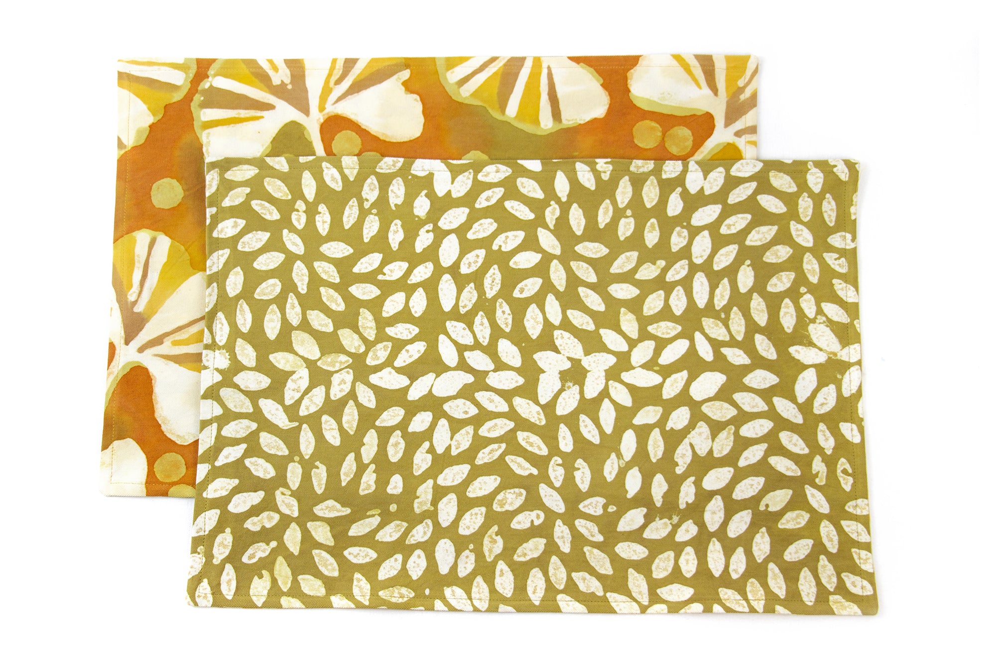 Hand Painted Placemats and Table Runners - Ginkgo Gold/Verdi Shoalmate
