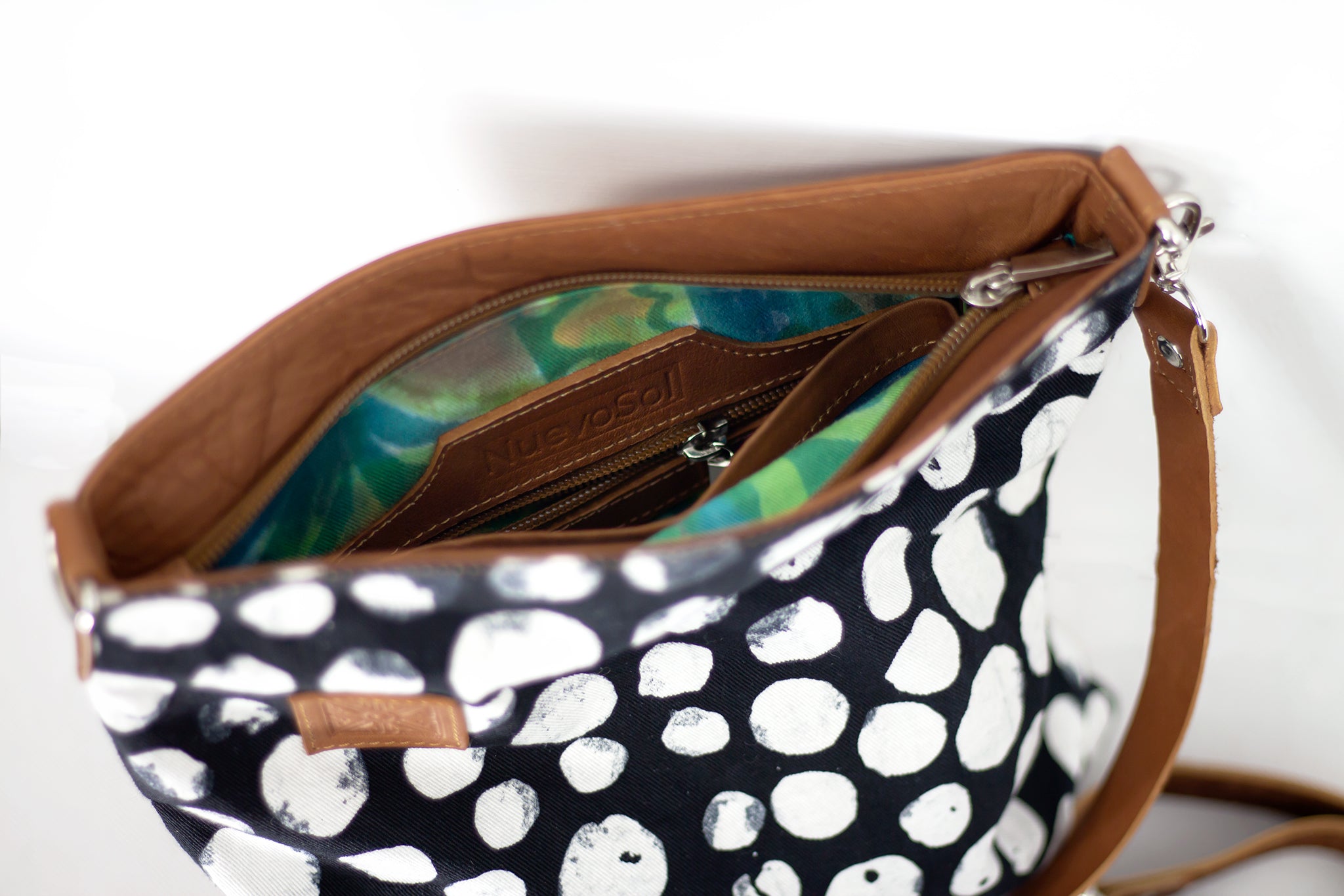 Cross Body Handbag - JBag- Natural Bubbles