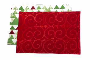 Hand Painted Placemats, Table Runners or Napkin Sets - Santa’s Secret Path