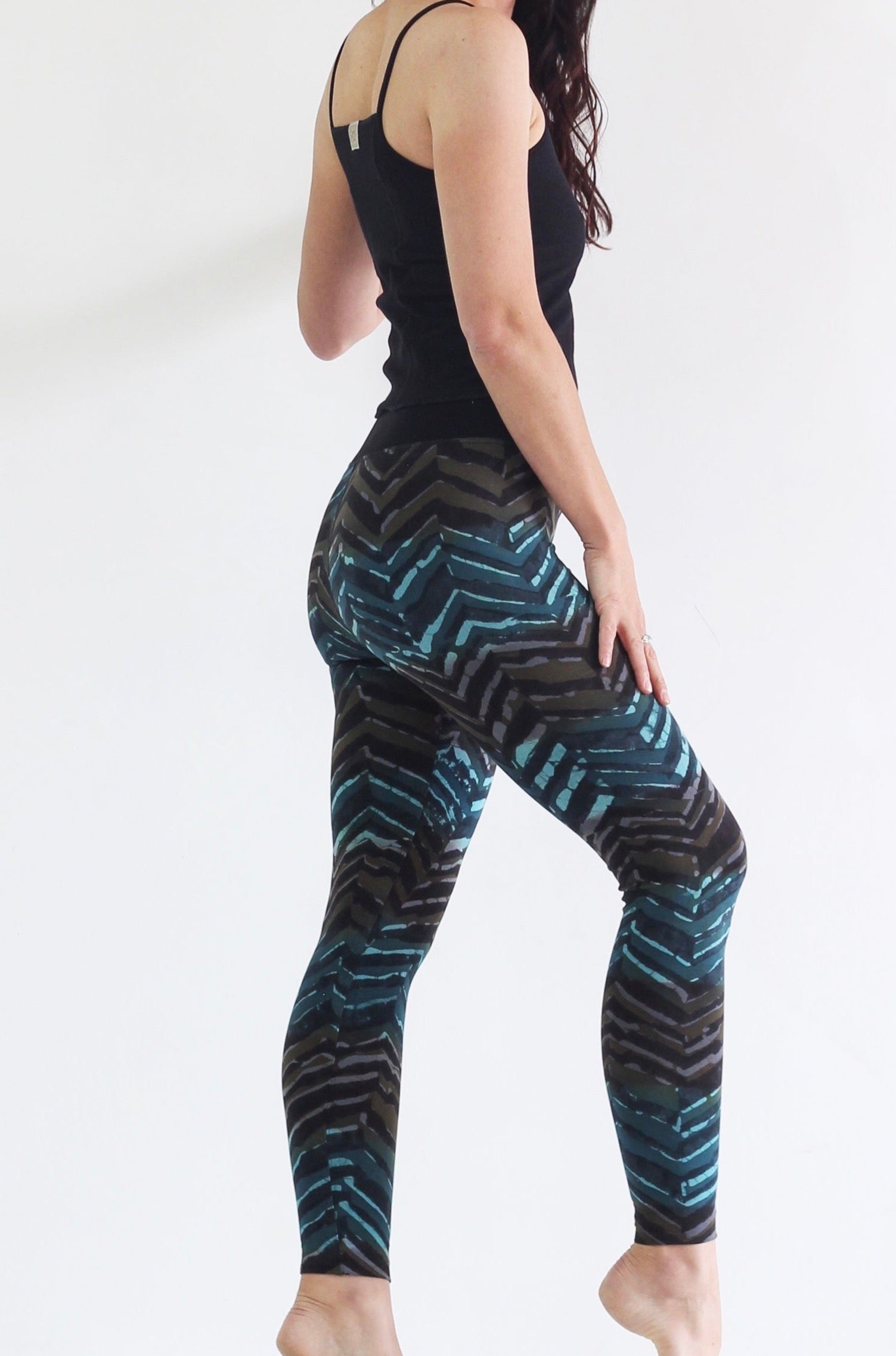 Hand Painted Leggings - Pharaoh’s Feathers