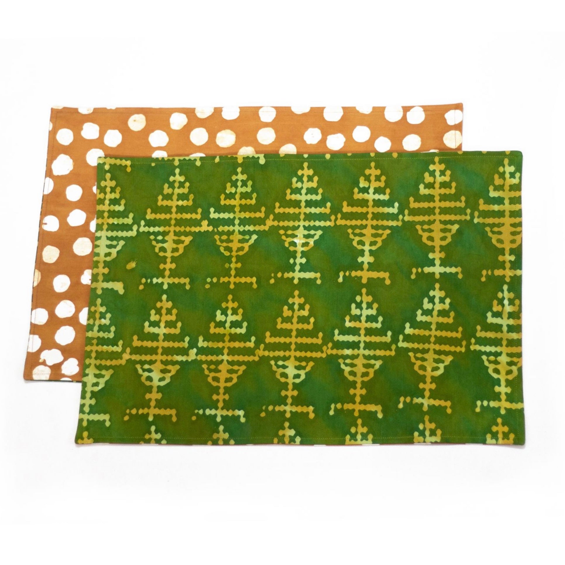 Hand Painted Placemats, Table Runners or Napkin Sets - Pines+Effervescence Gold