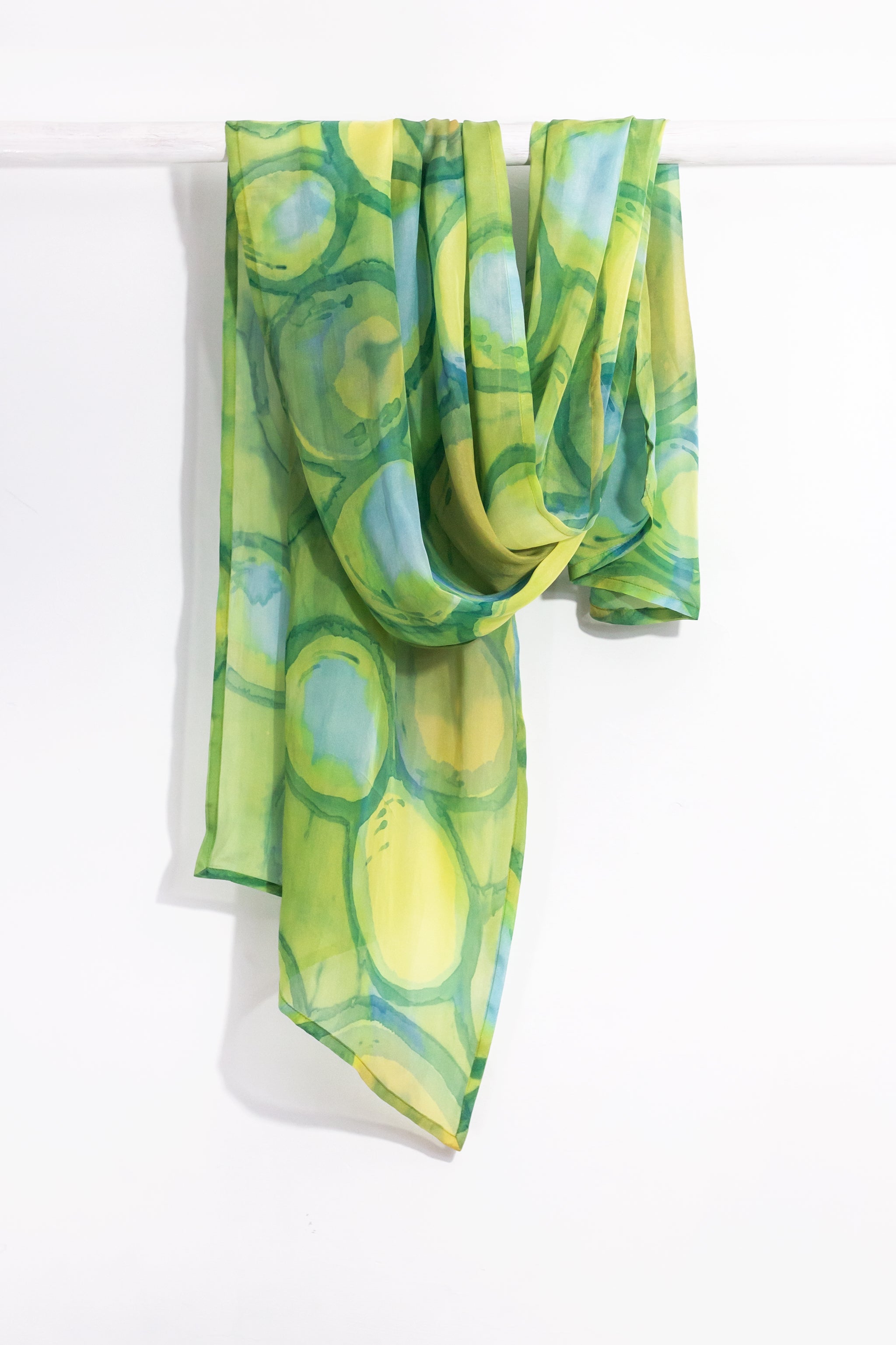 Hand Painted Silk Scarf -Olio