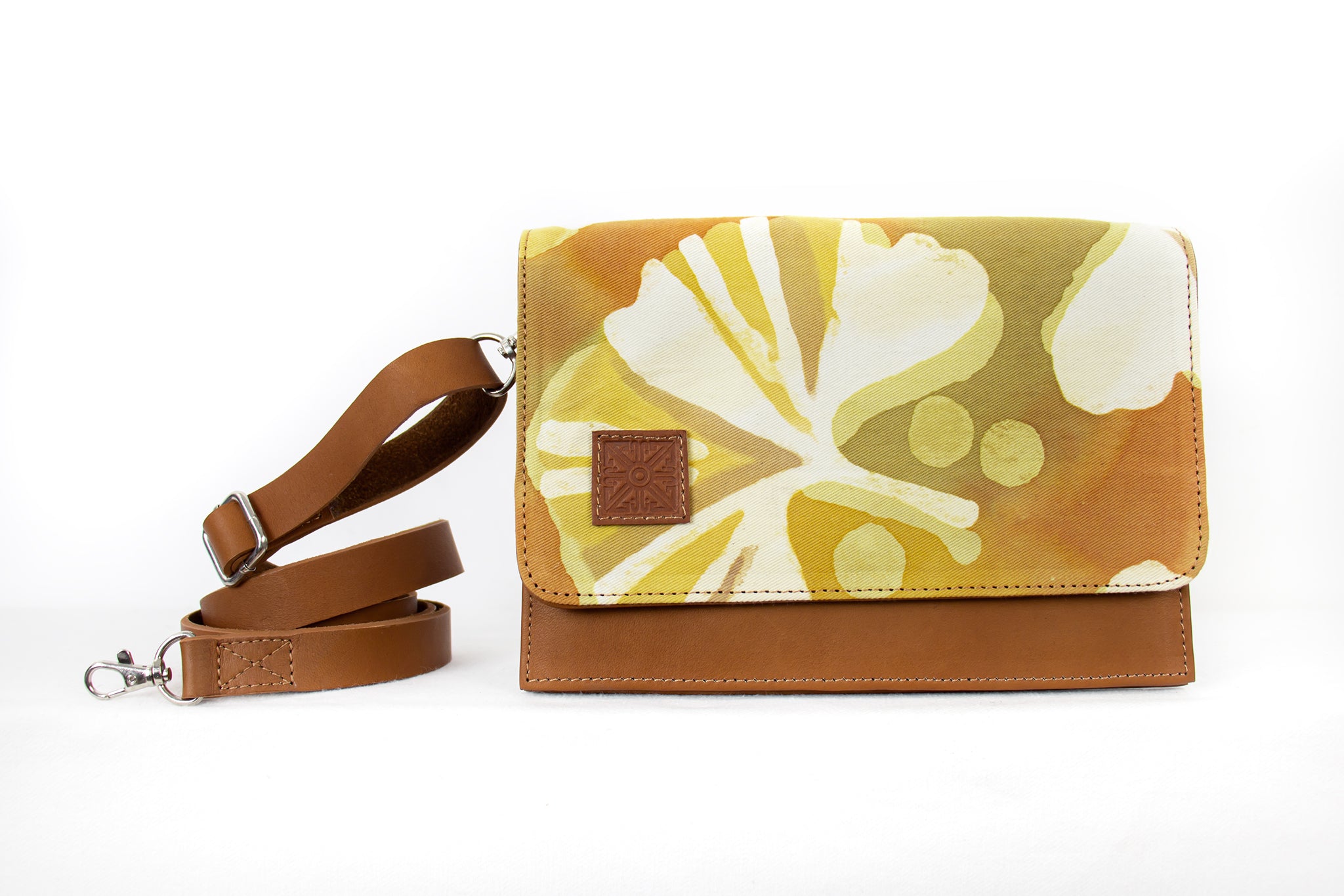 Clutch Purse - Cross Body - Ginkgo Golden