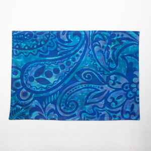 Hand Painted Placemats and Table Runners - Ocean Blue/Blue Lightning